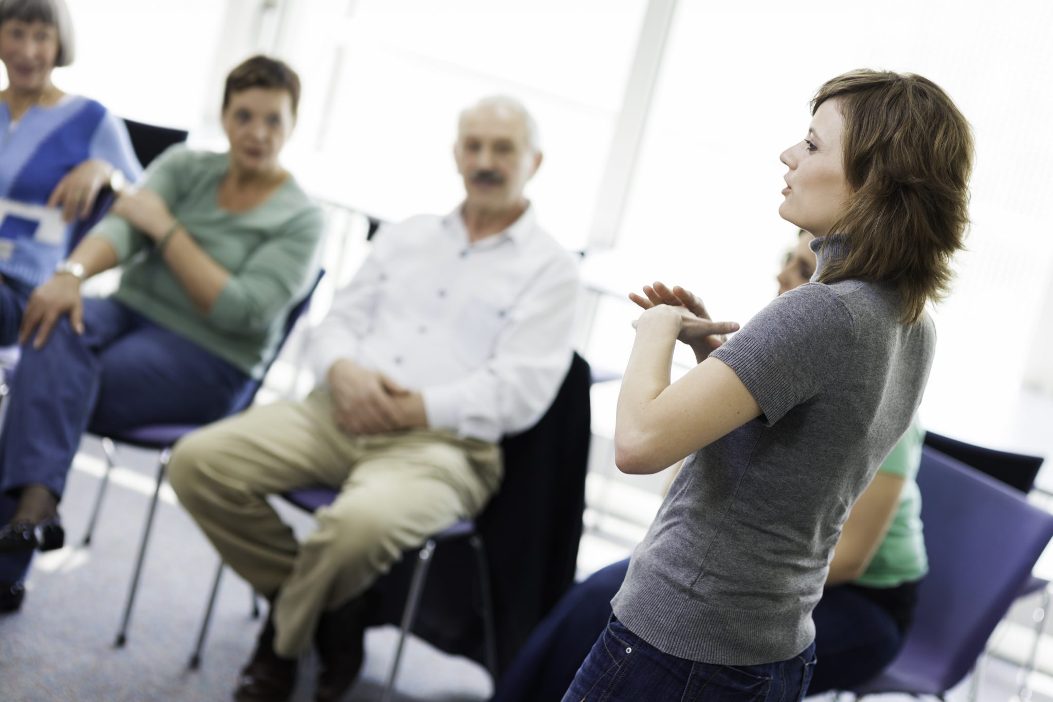 Mature adults on seminar